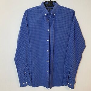 Banana Republic Men's Checkered Blue Shirt, LT